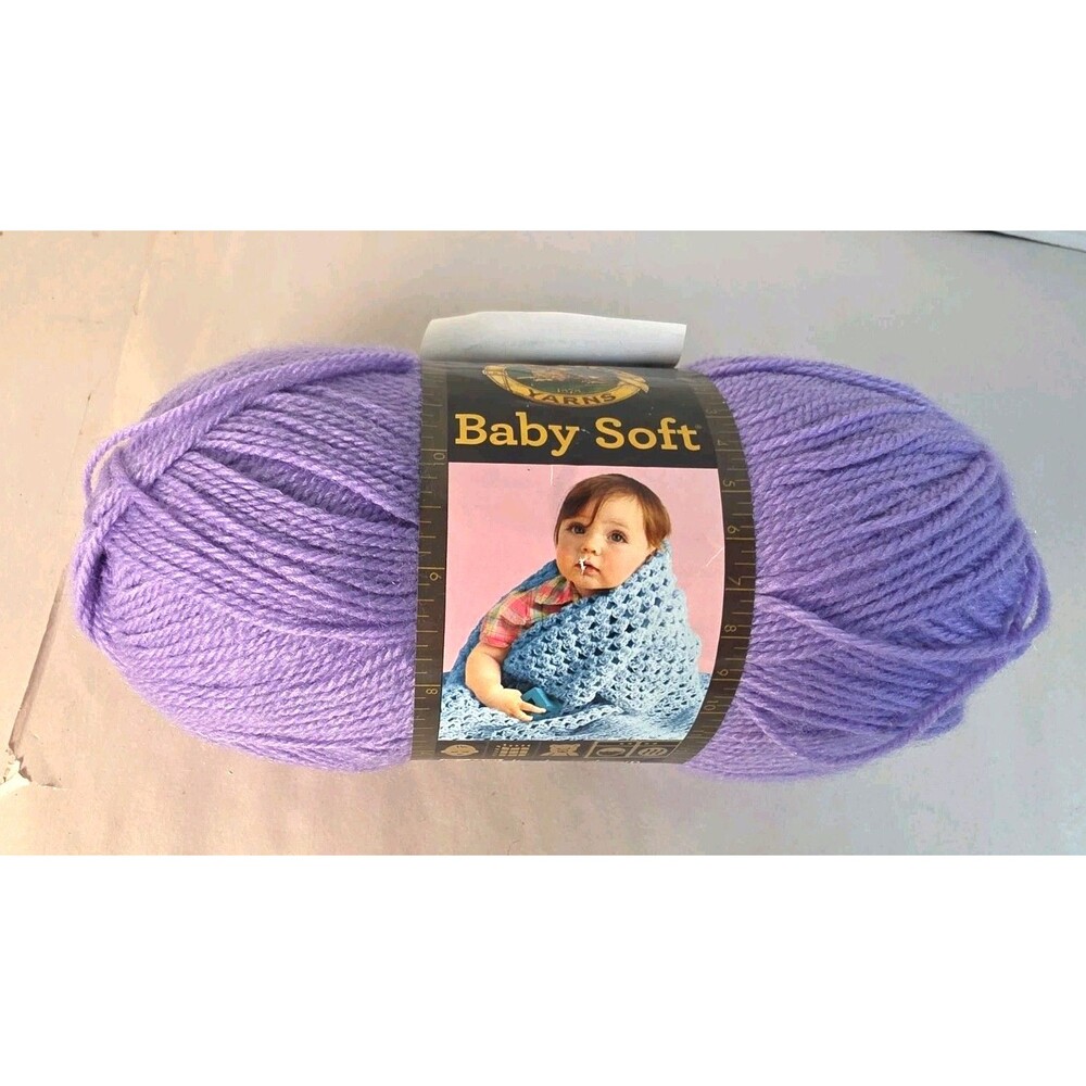 New Baby Soft Lion Brand Yarn Lavender #143 Purple Yarn 459 Yards
